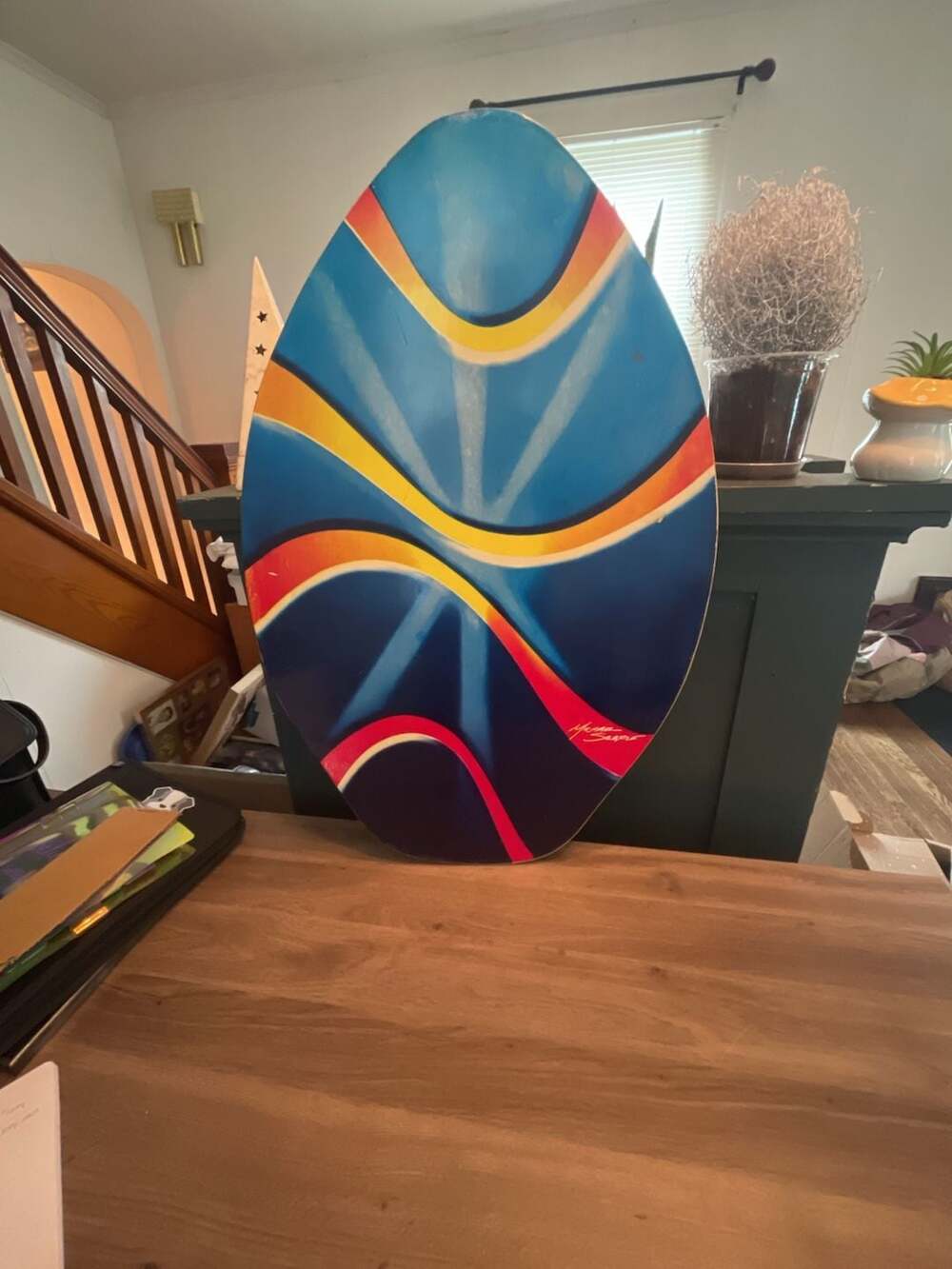 Vintage Michael Searle Wood Skimboard